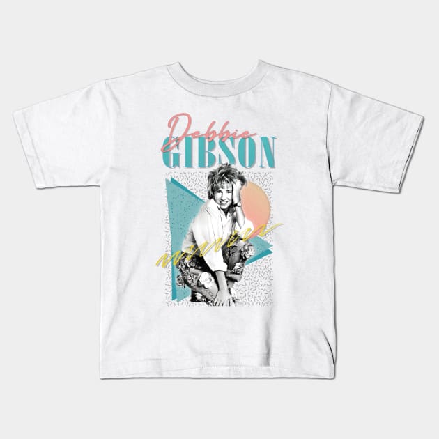 Debbie Gibson ----  80s Styled Aesthetic Design Kids T-Shirt by DankFutura